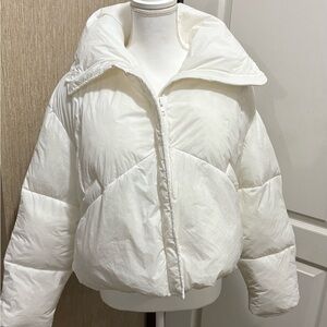 Women's White Puffer Jacket